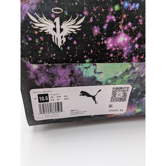 PUMA MB.01 Lo Team Colors - Triple White - Size 10.5 - Pure Money- Metallic Melo - Picture 2 of 9